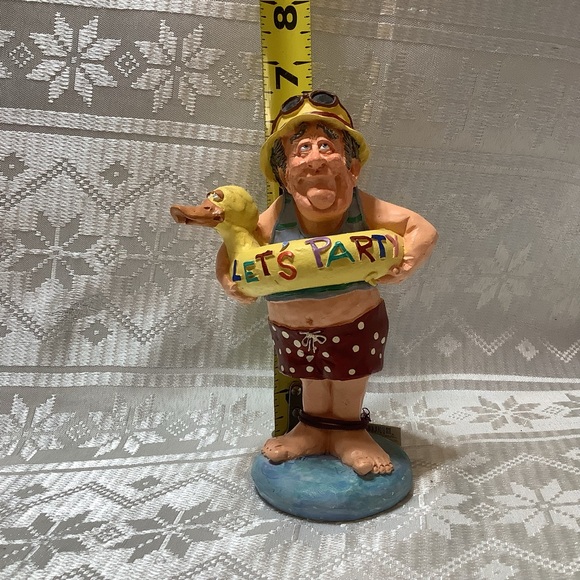 Russ Doug Harris Figurine Let’s Party Item No 13188 Vintage Signed - Picture 9 of 9